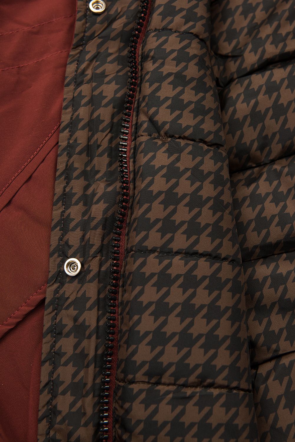 Parka de iarnă reversibilă scorțișoară maro