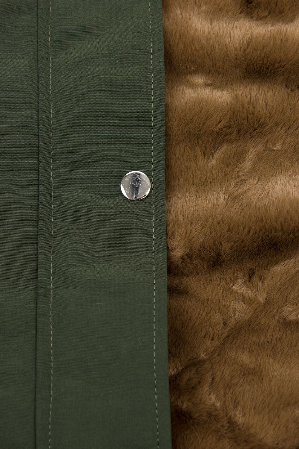 Parka verde army cu blană detașabilă
