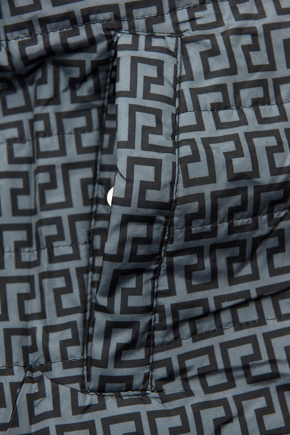 Parka reversibilă cu imprimeu albastru închis/gri