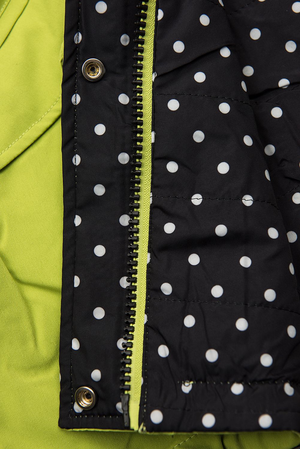Parka verde deschis cu buline
