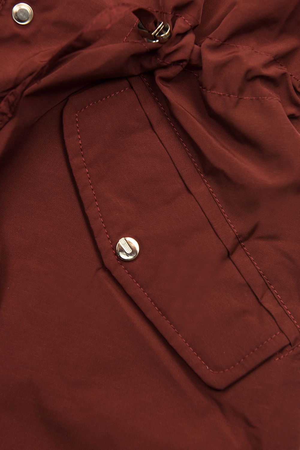 Parka reversibilă de tranziție burgundia/maro