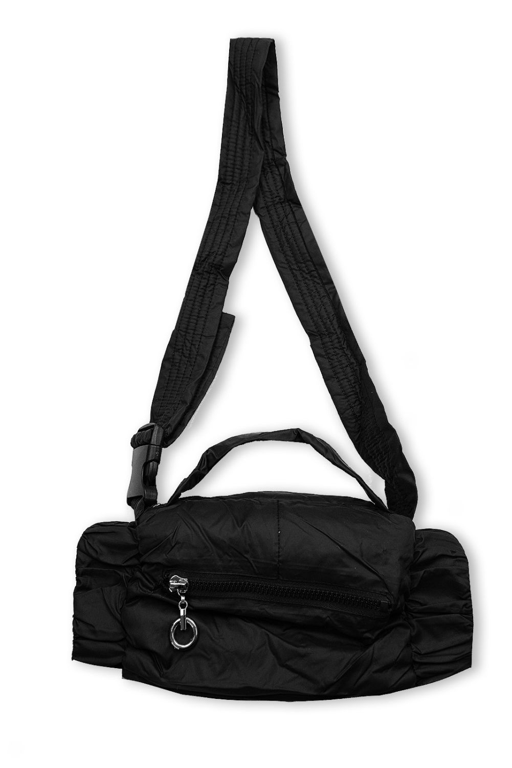 Geacă neagră cu beltbag