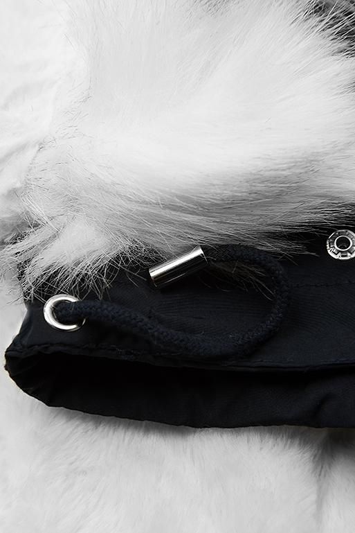Parka bleumarin/alb pentru iarnă cu căptușeală detașabilă