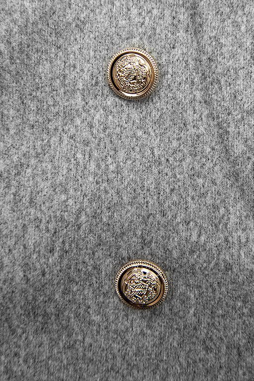 Palton elegant de toamnă gri melanj