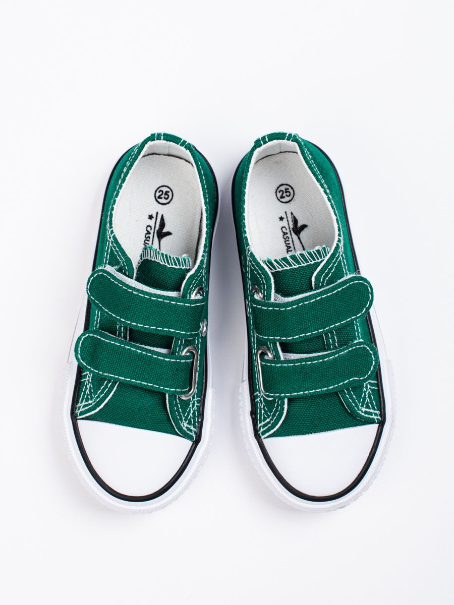 Teniși verde închis pentru copii cu velcro