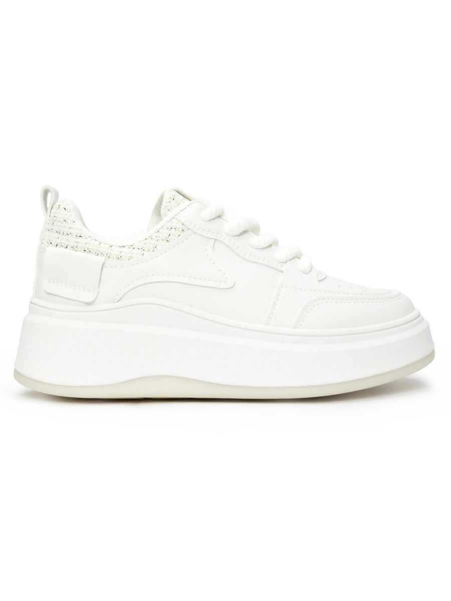 Adidași albi pentru femei cu talpă groasă