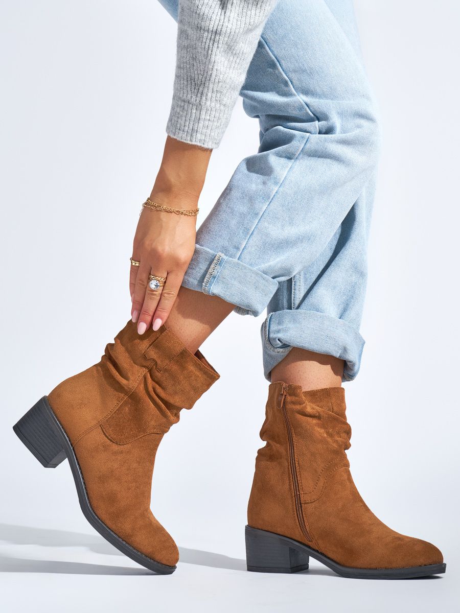 Botine cowboy maro