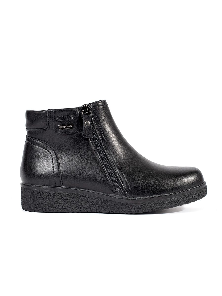 Botine negre din piele confortabile căptușite Sergio Leone