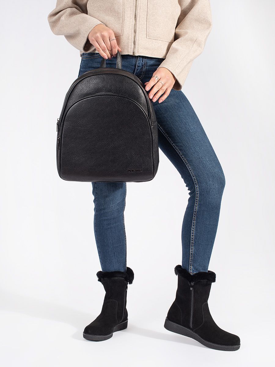 Botine negre căptușite Sergio Leone din piele nubuck