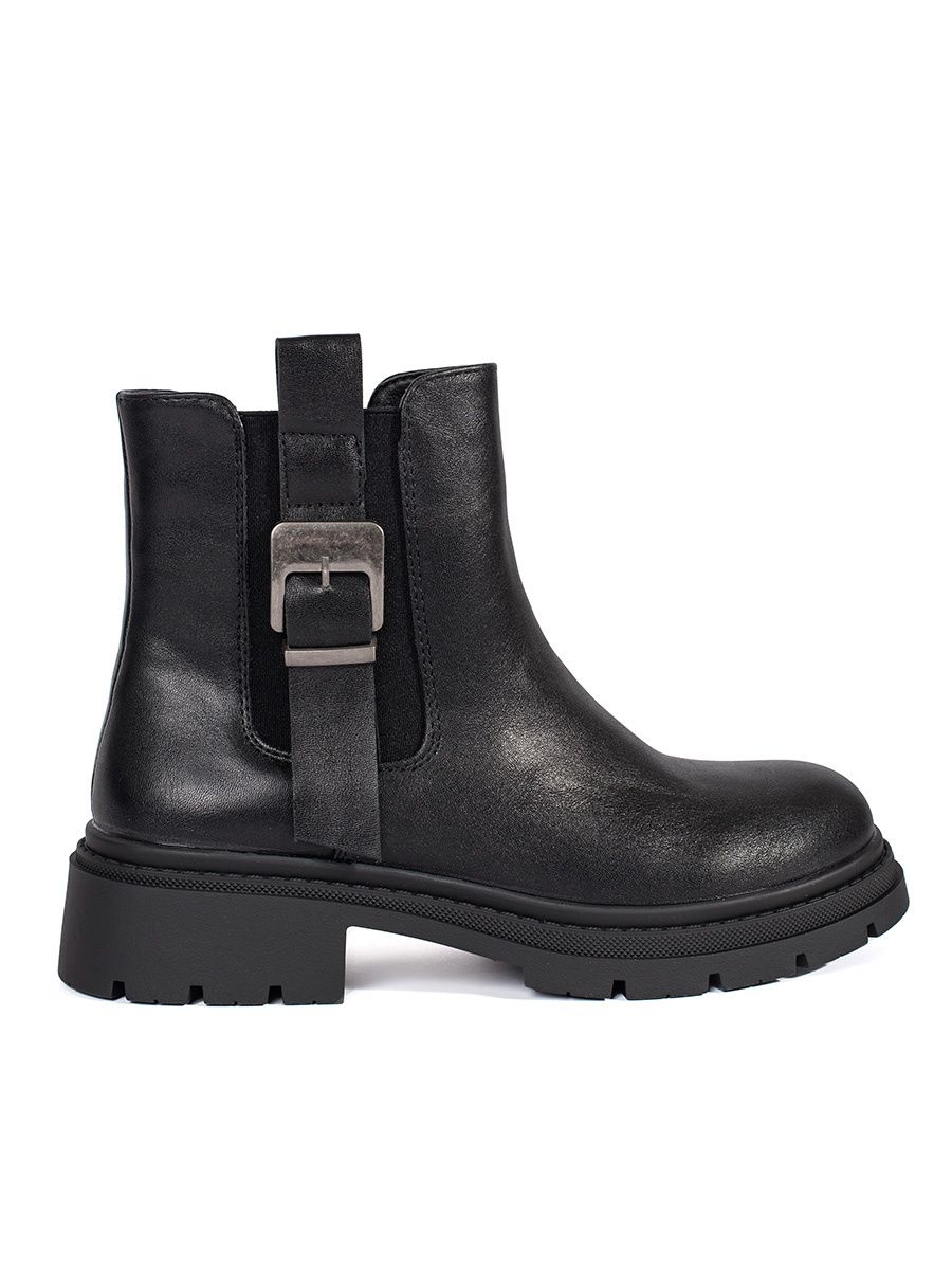 Botine negre pentru femei cu cataramă