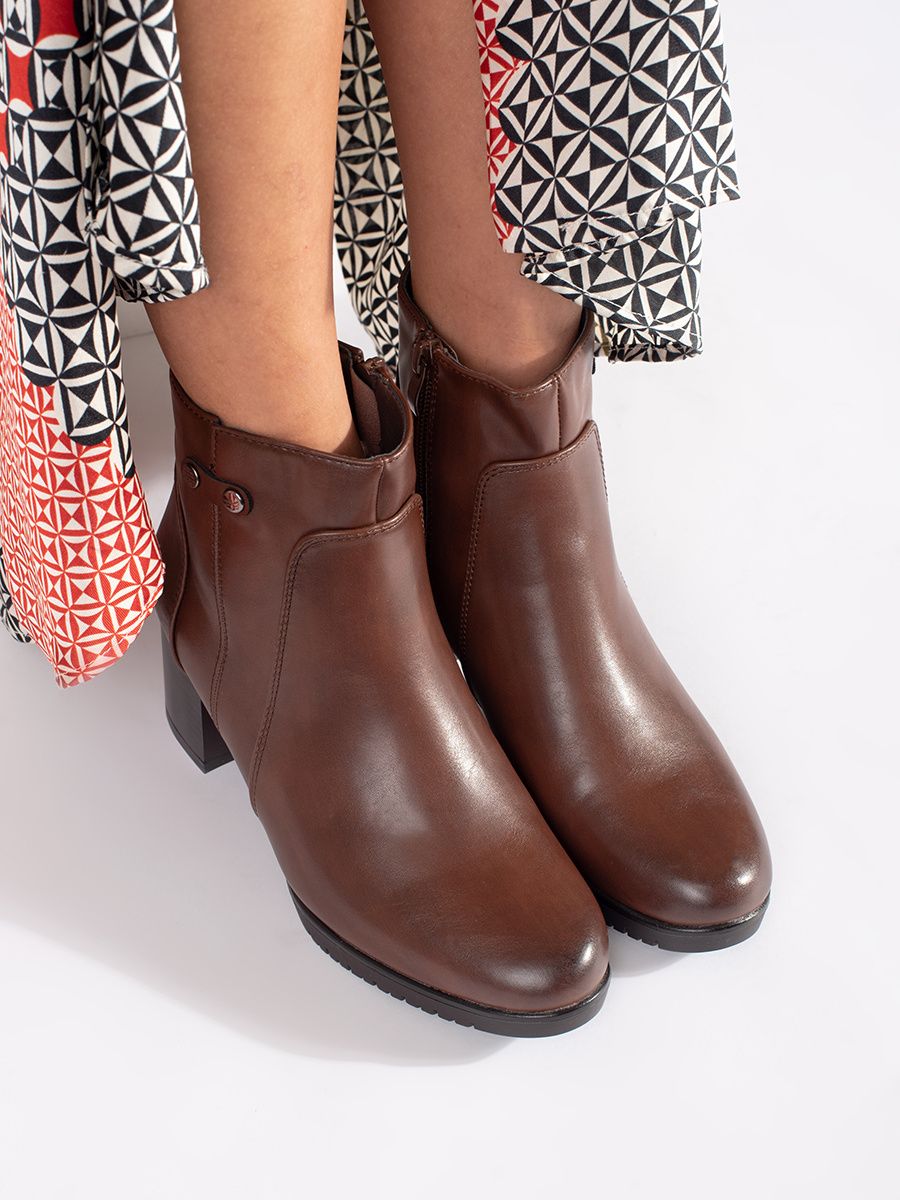 Botine maro cu toc Sergio Leone