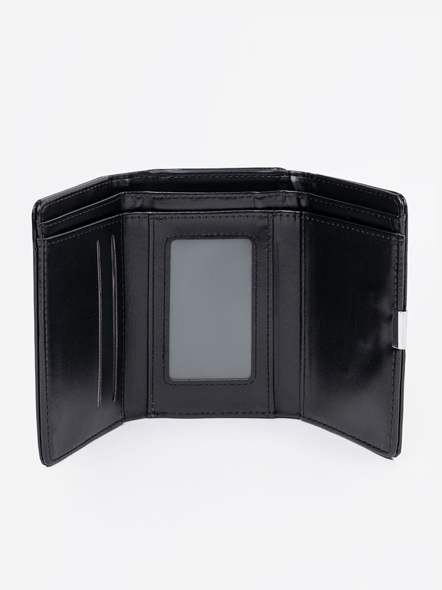 Portofel elegant negru din piele ecologică