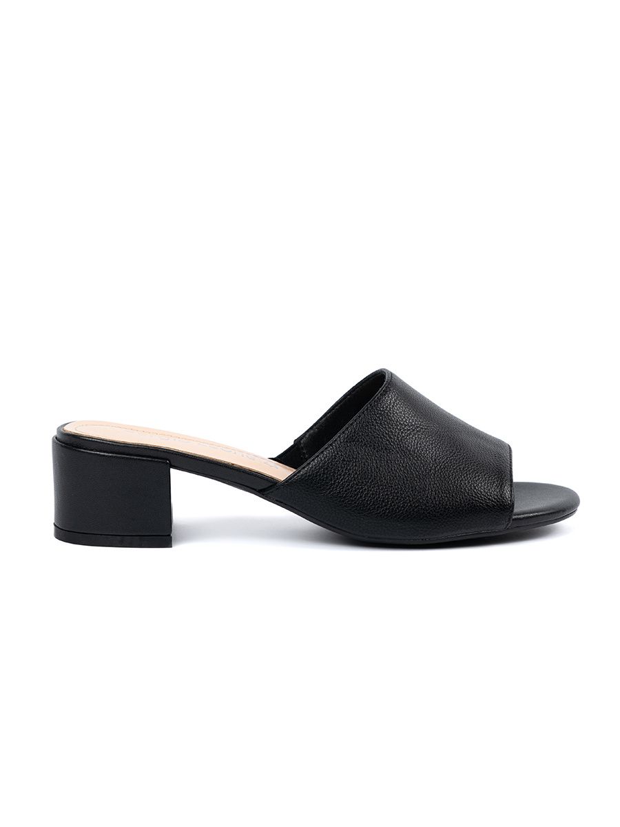 Sandale negre cu toc mic