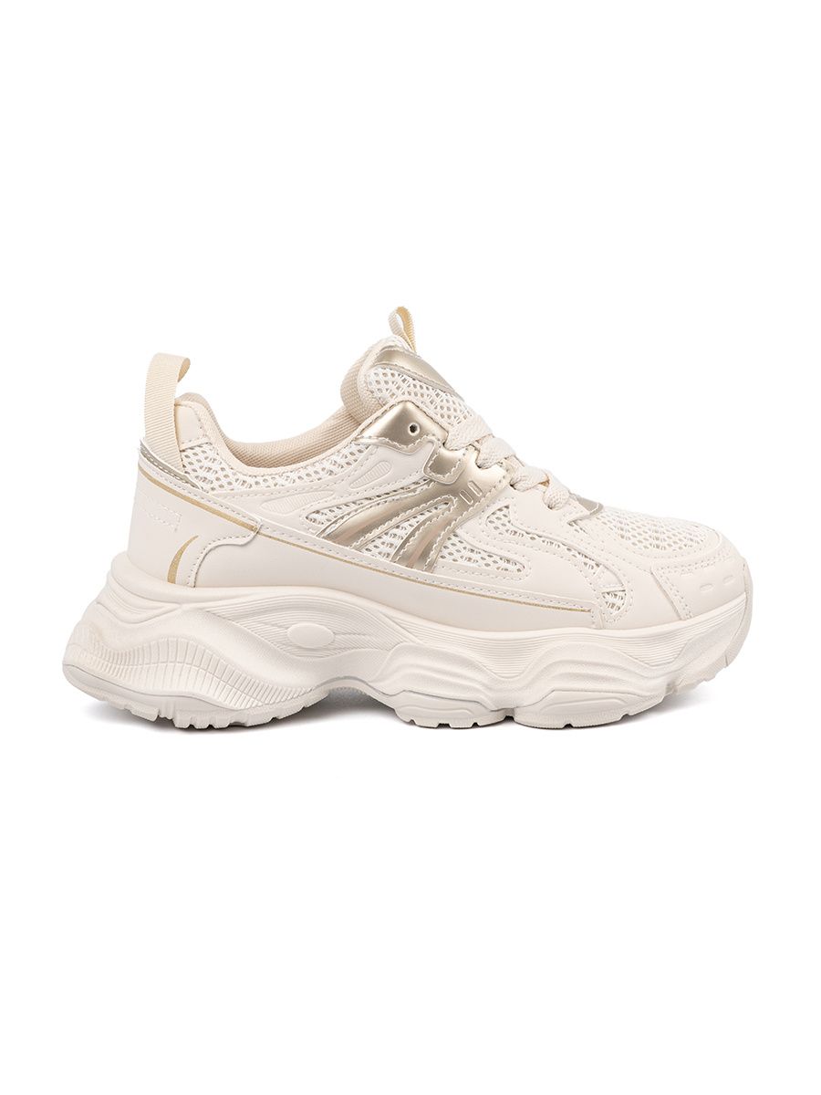 Sneakersi bej deschis cu talpă groasă