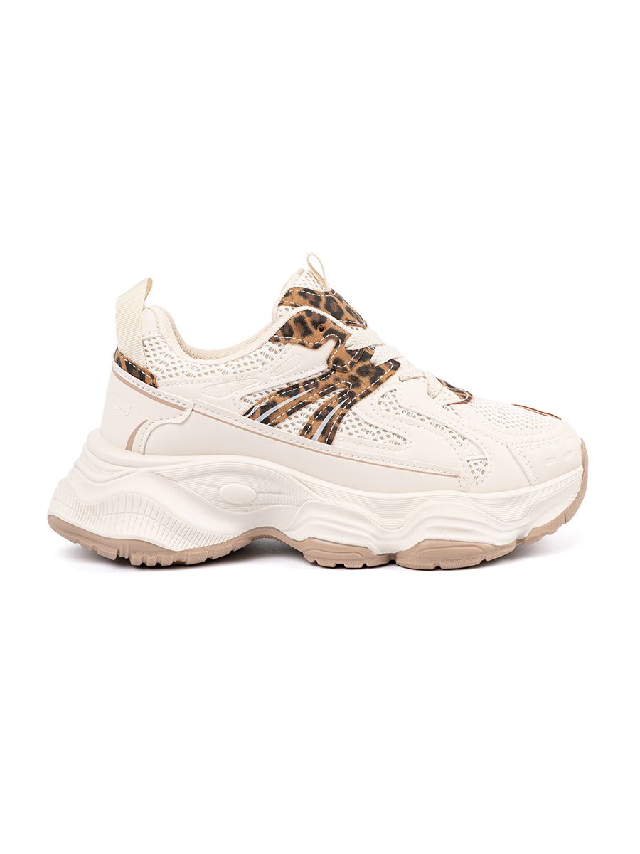 Sneakersi cu talpă groasă în model panteră