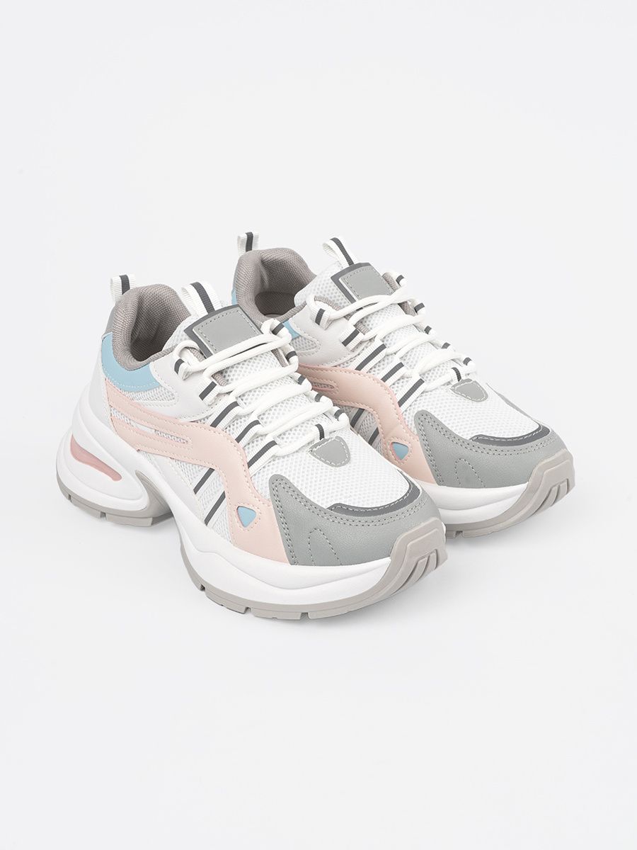 Pantofi sport pastel pe platformă