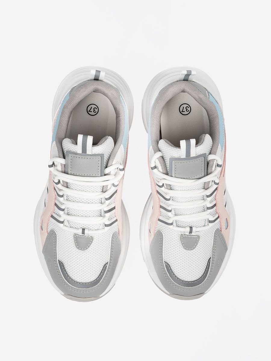 Pantofi sport pastel pe platformă