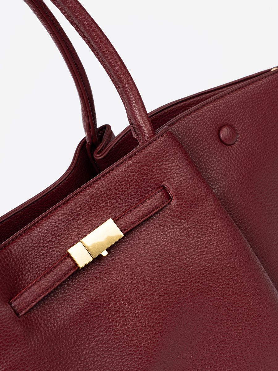 Geantă elegantă bordo pentru umăr
