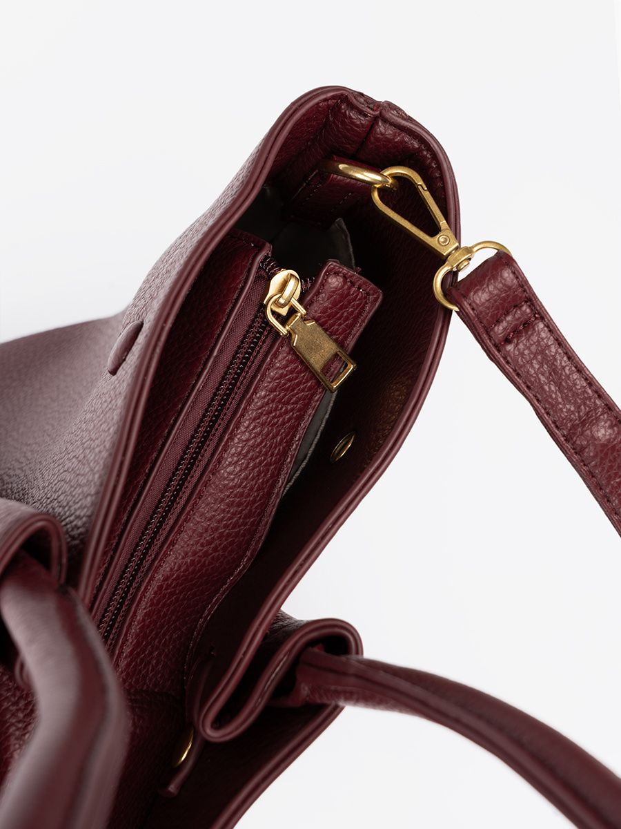 Geantă elegantă bordo pentru umăr