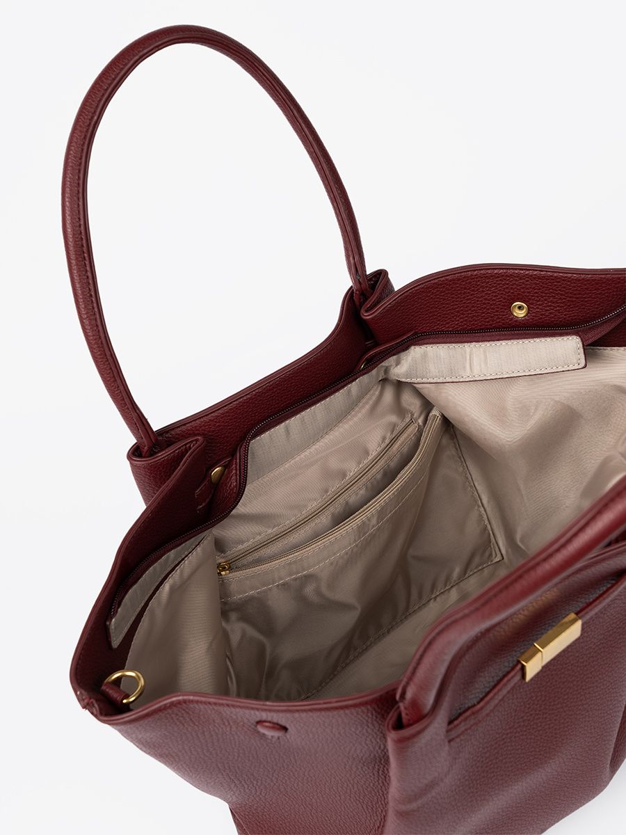 Geantă elegantă bordo pentru umăr