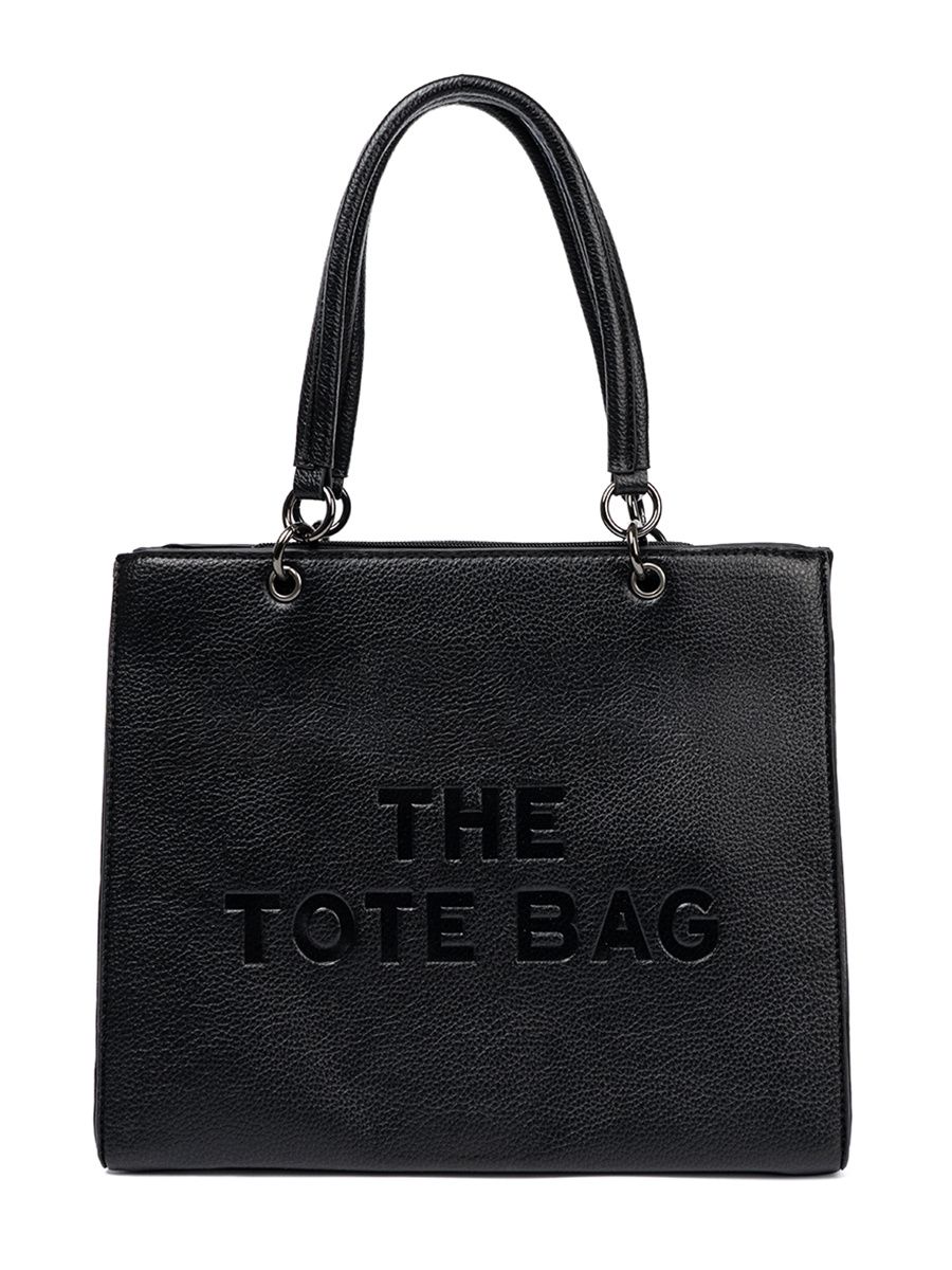 Geantă shopper neagră clasică TOTE