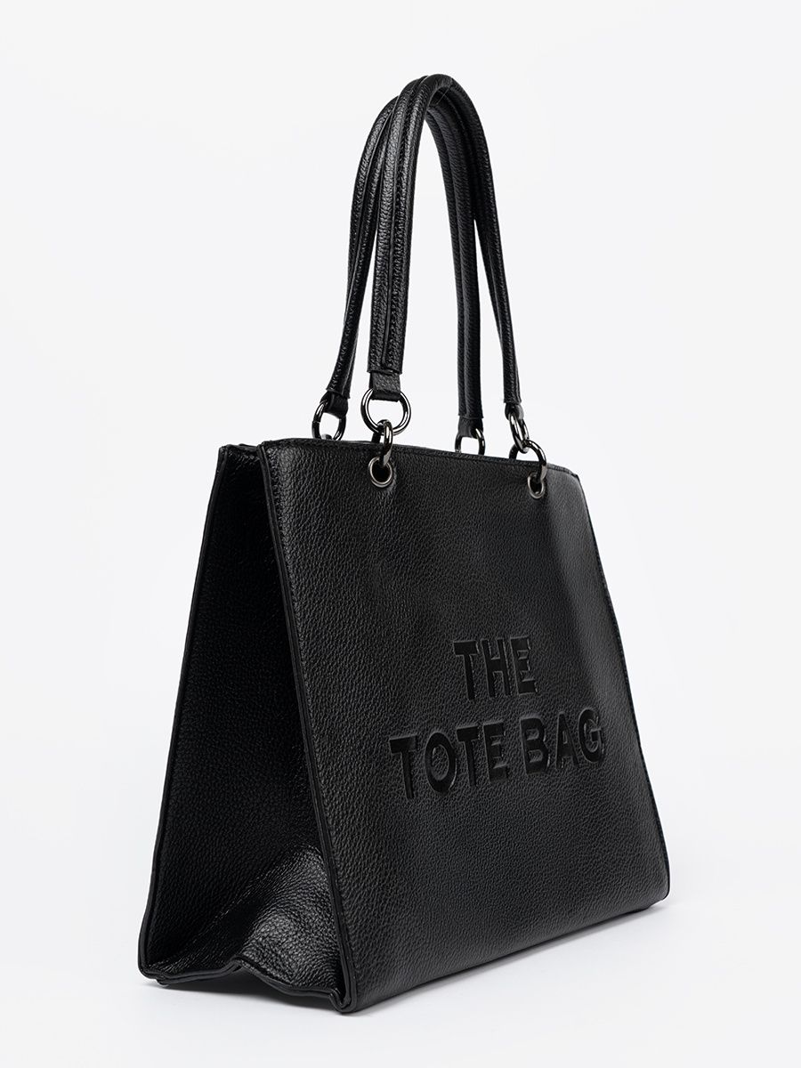 Geantă shopper neagră clasică TOTE