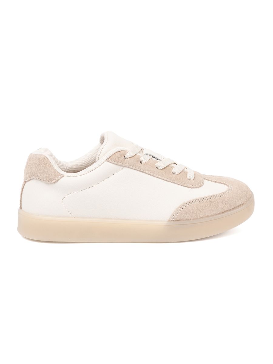 Sneakersi dama alb-bej