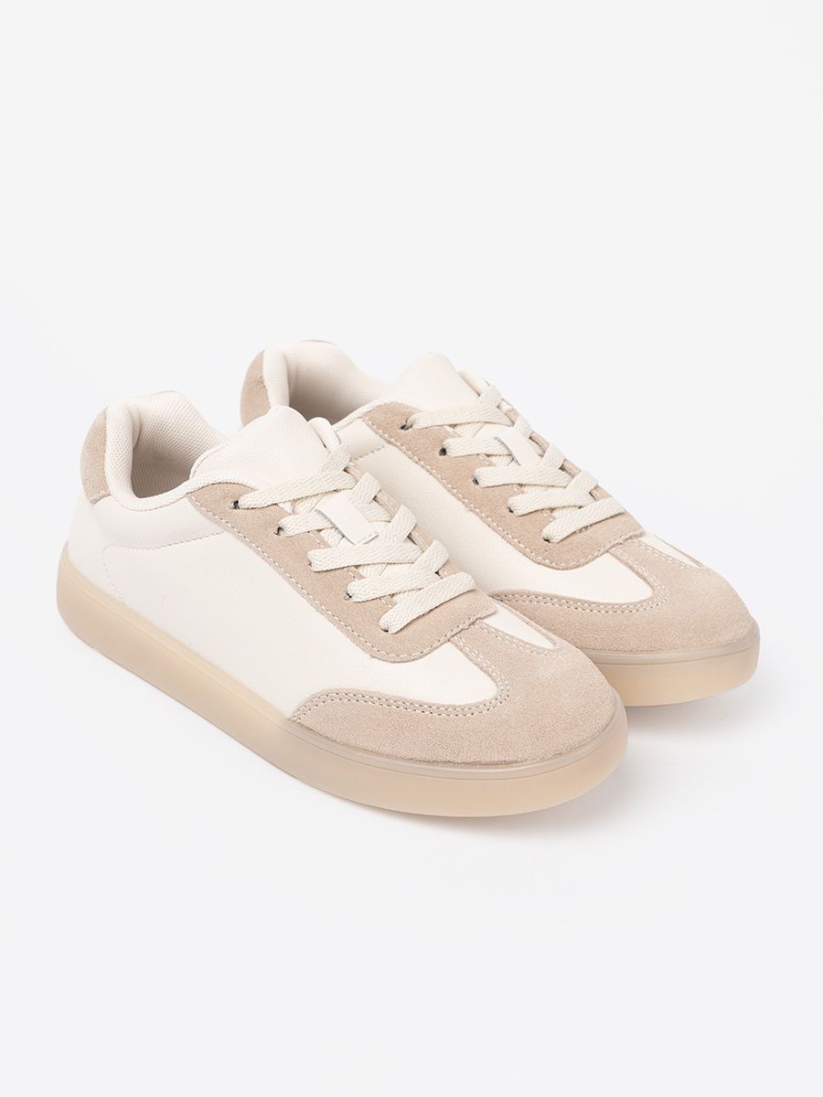 Sneakersi dama alb-bej