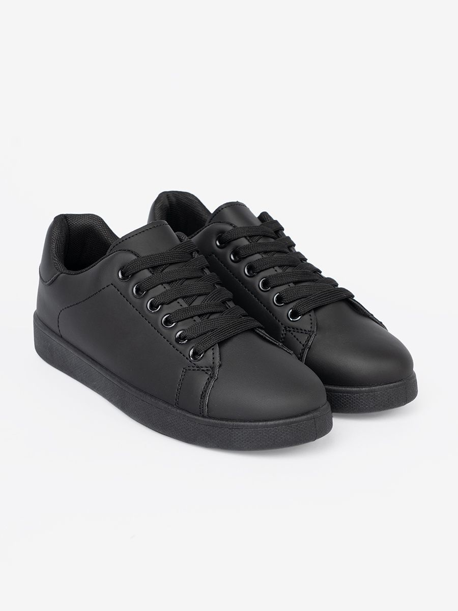 Sneakers negri cu finisaj mat