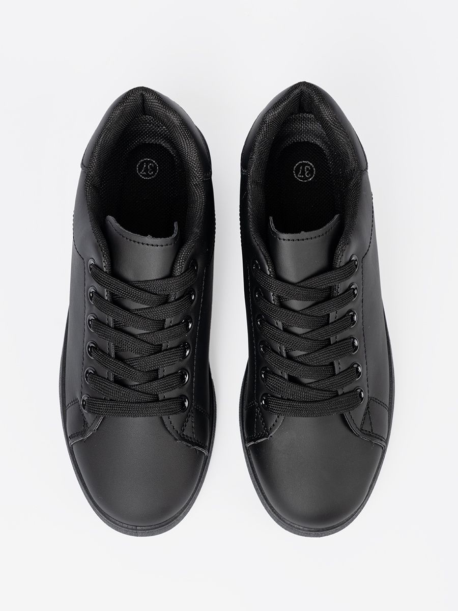 Sneakers negri cu finisaj mat