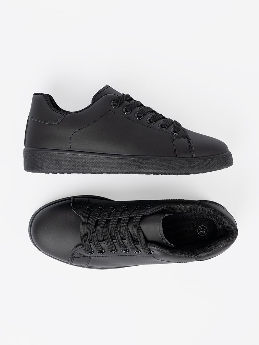 Sneakers negri cu finisaj mat