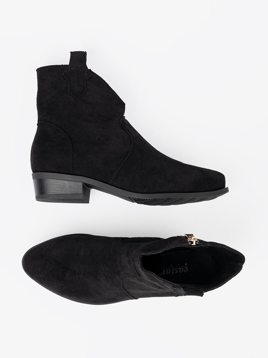 Botine negre din velur