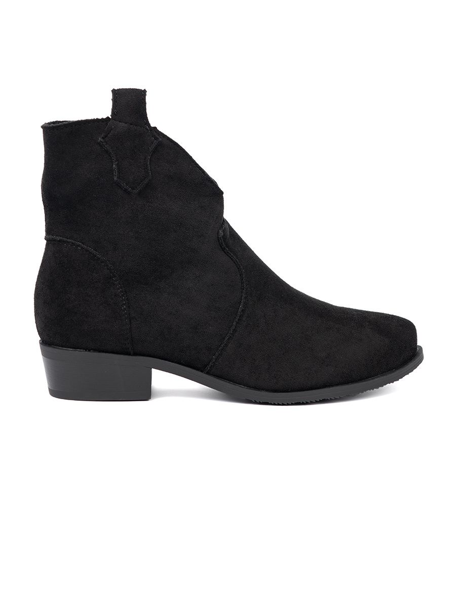 Botine negre din velur