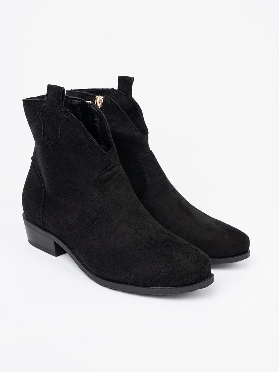 Botine negre din velur