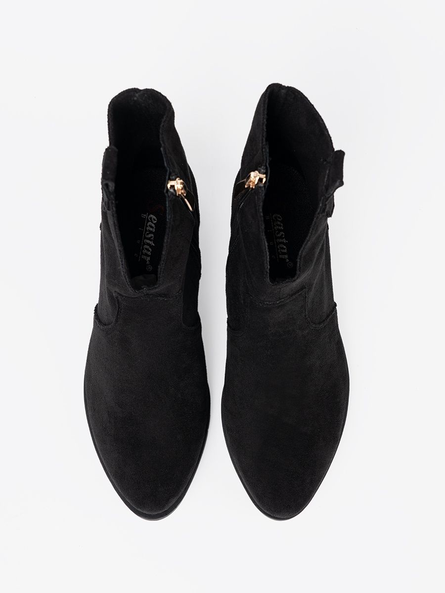 Botine negre din velur