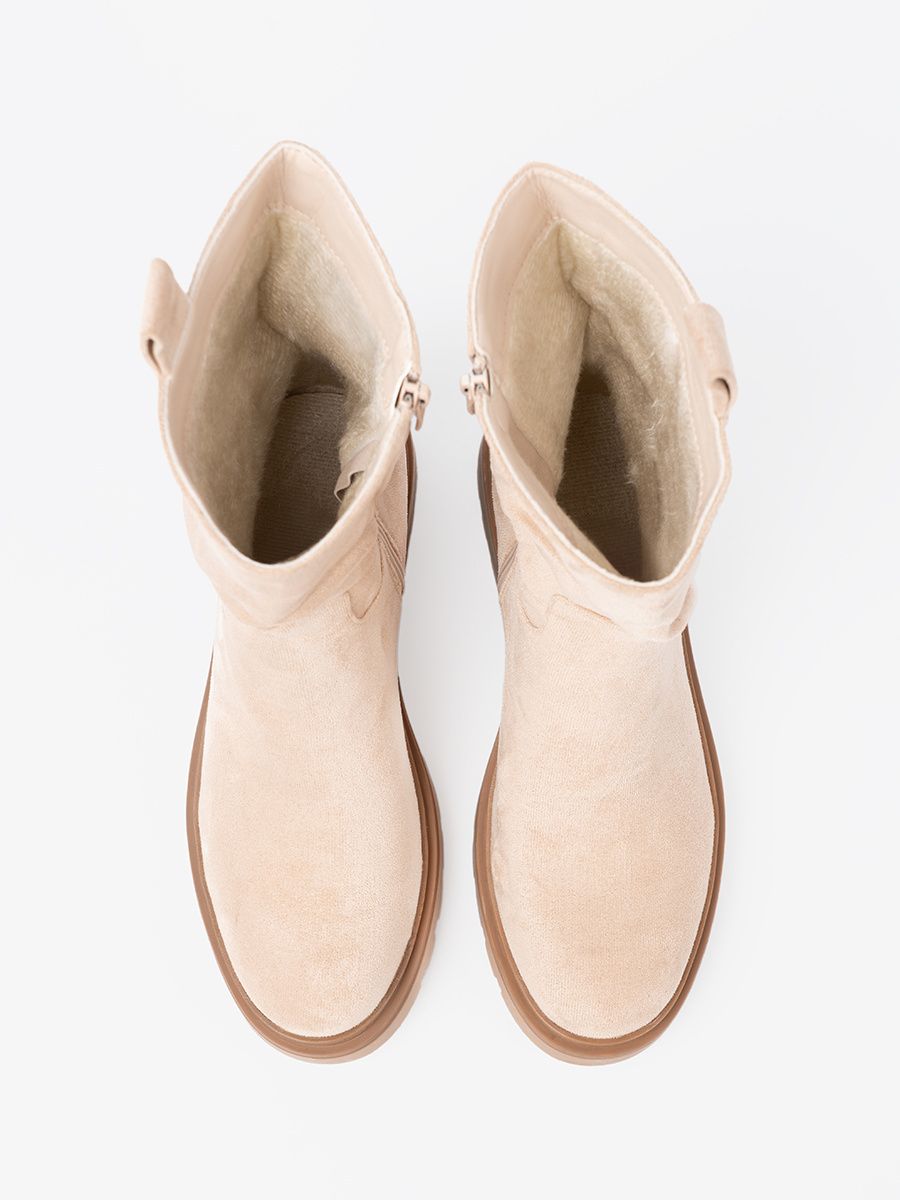 Botine moderne bej deschis cu design simplu