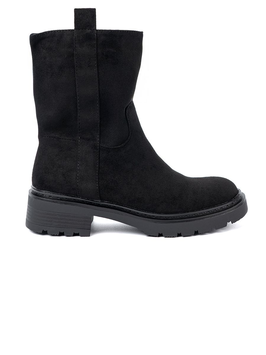 Botine elegante cu talpă groasă neagră