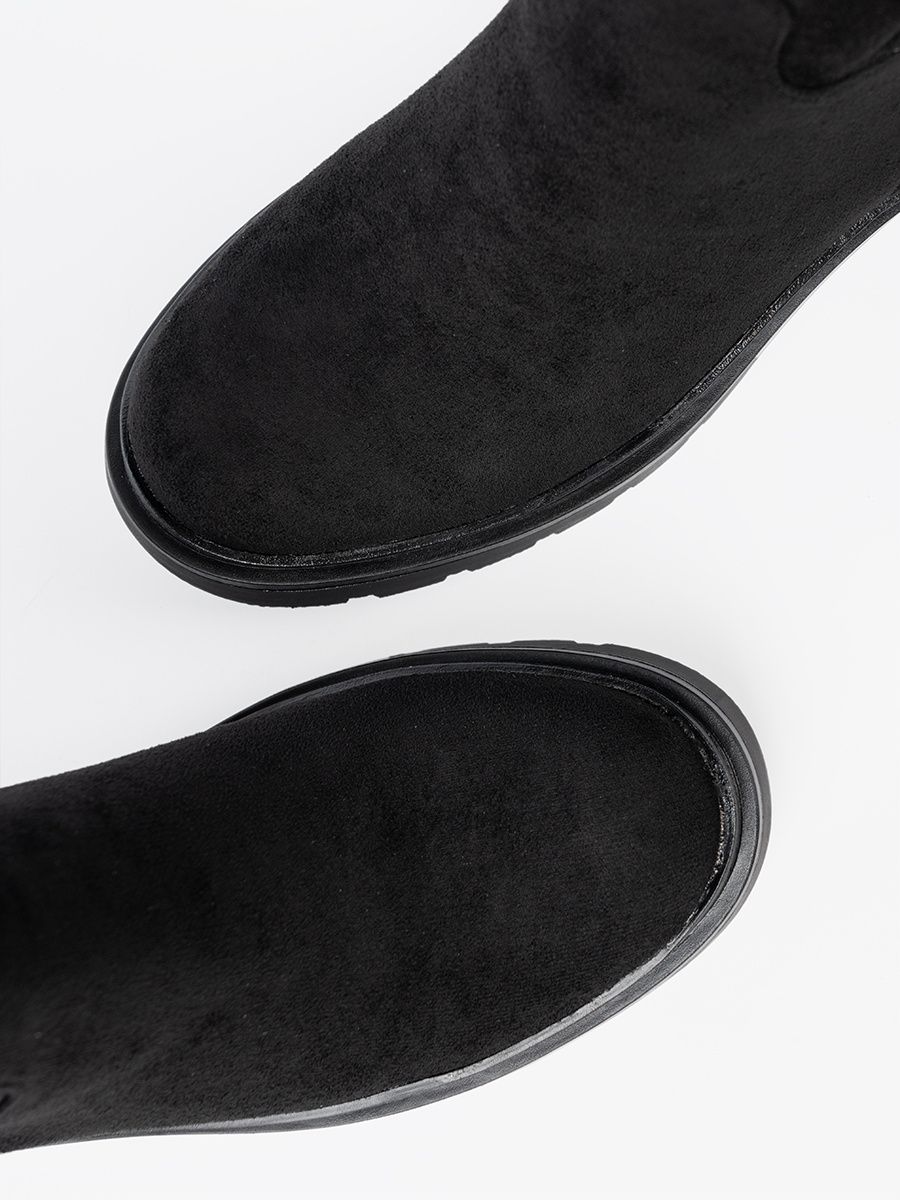 Botine elegante cu talpă groasă neagră