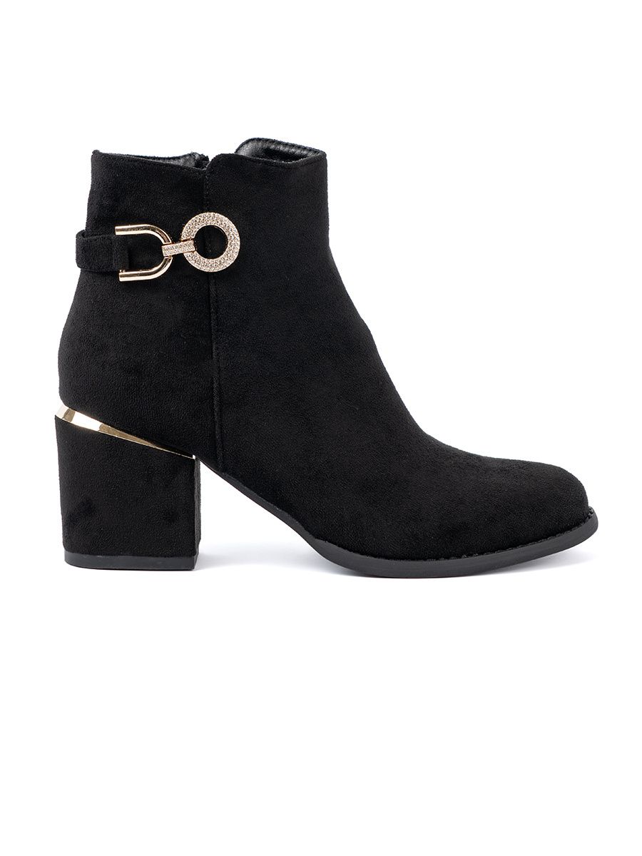 Botine negre cu cataramă elegantă