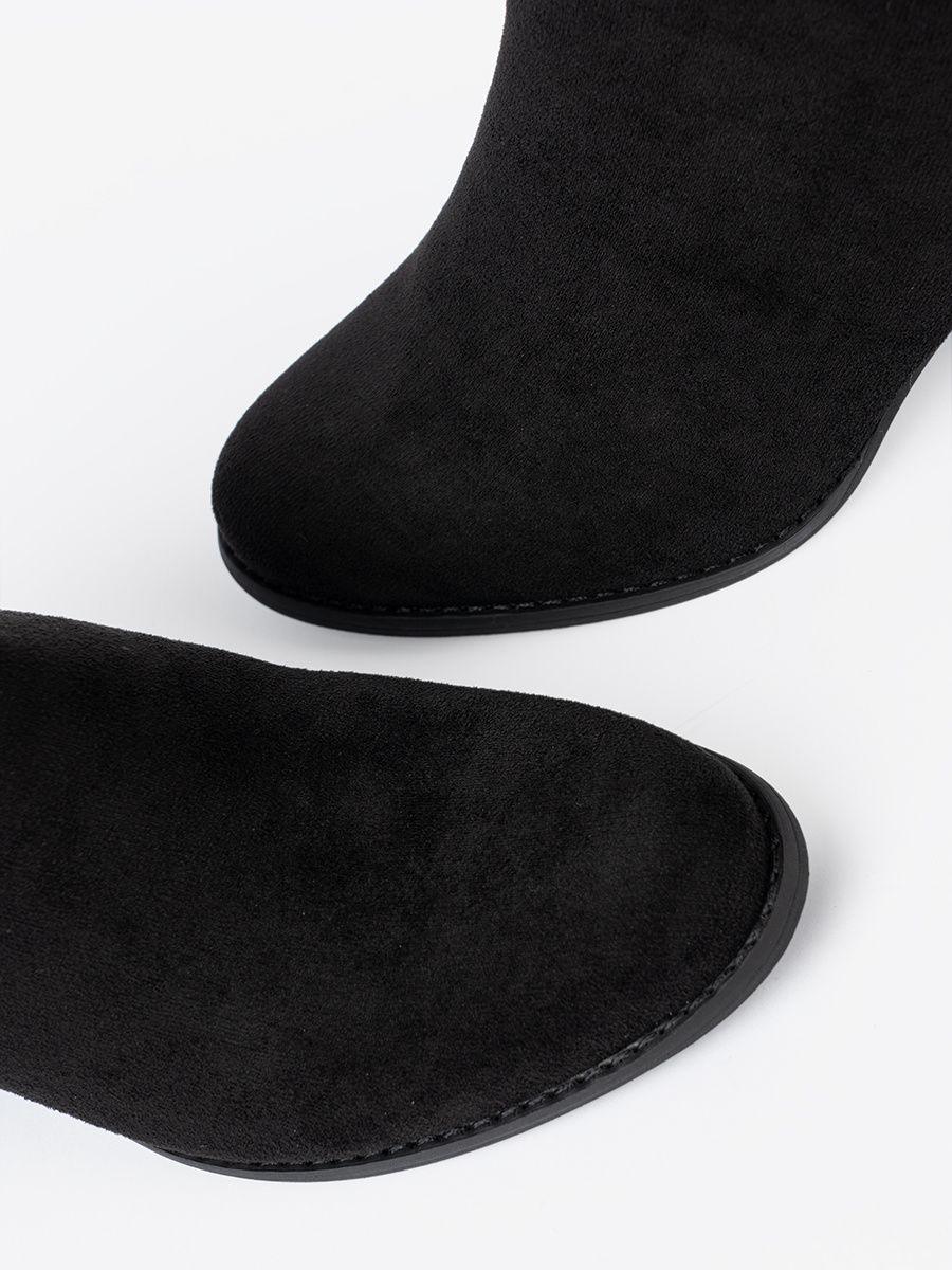 Botine negre cu cataramă elegantă