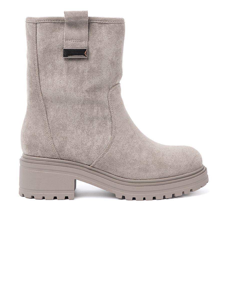 Botine gri confortabile cu talpă masivă