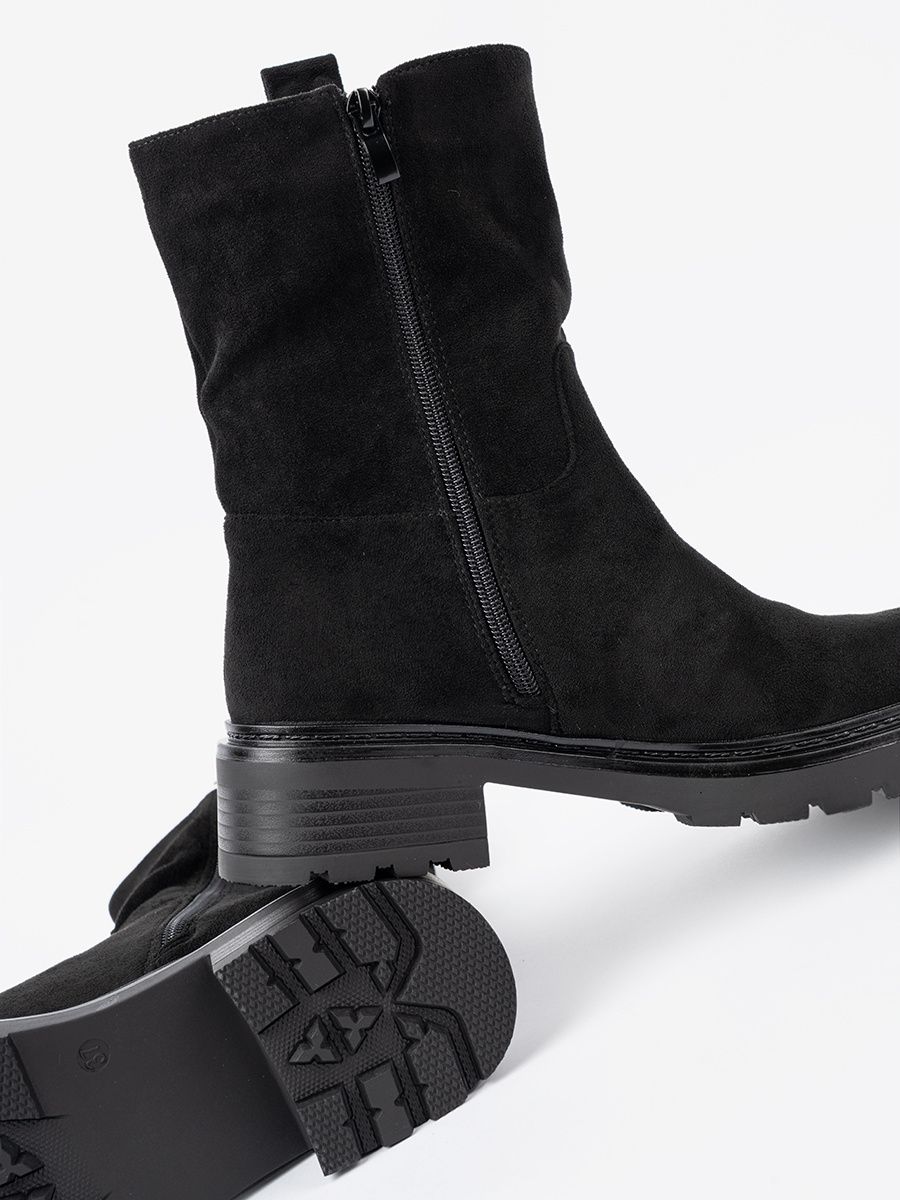 Botine negre cu talpă groasă