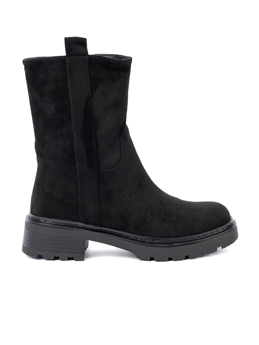 Botine negre cu talpă groasă