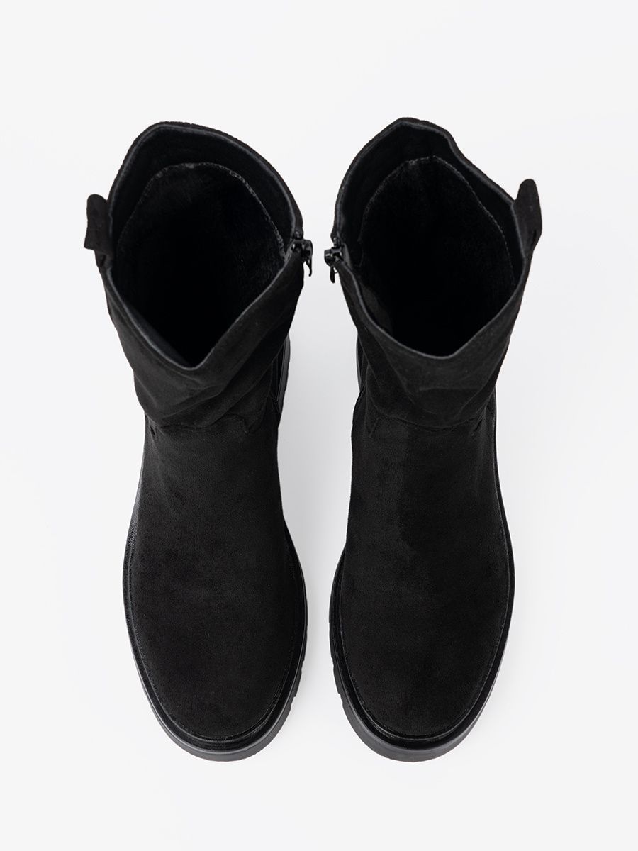 Botine negre cu talpă groasă