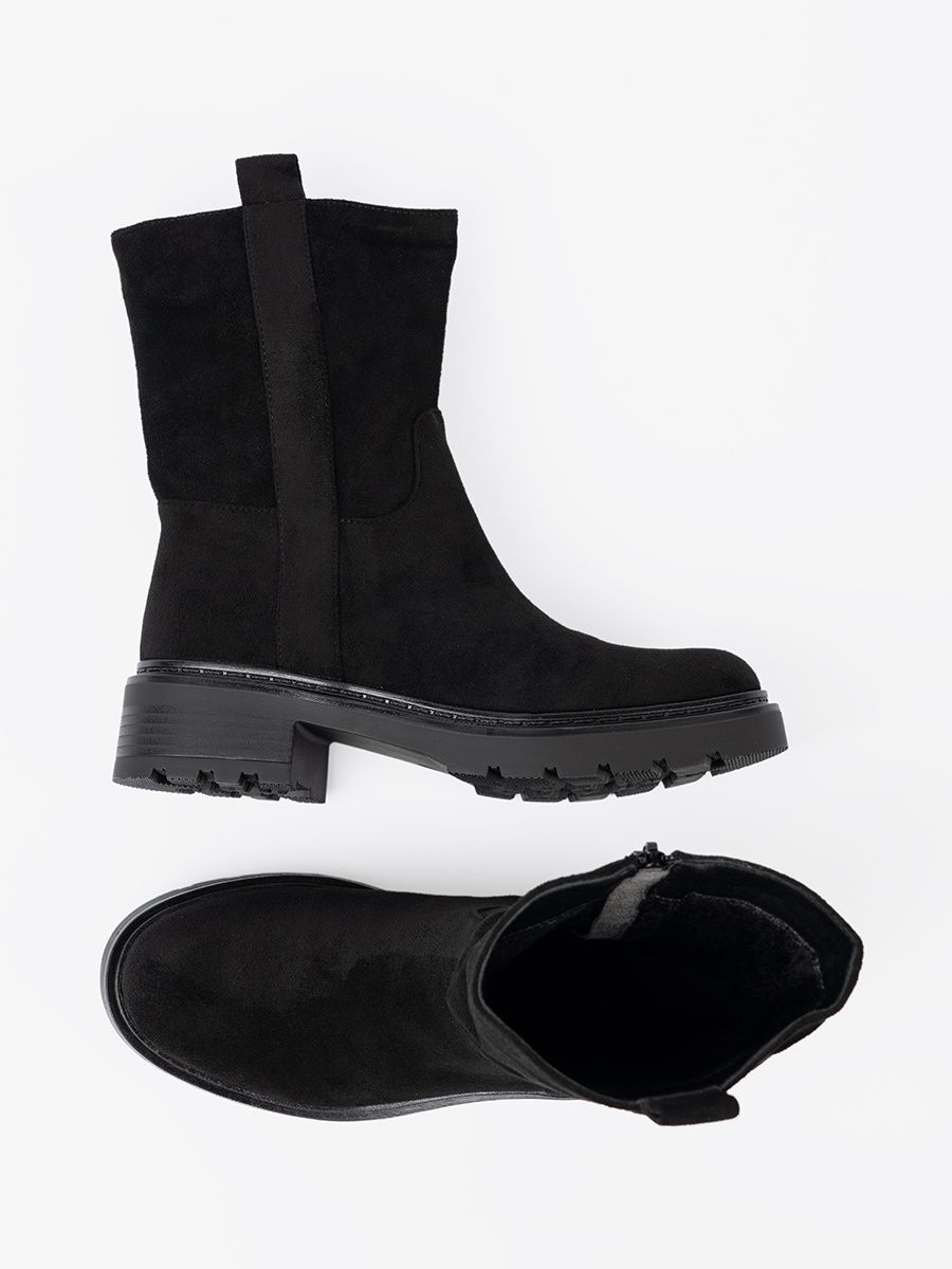 Botine negre cu talpă groasă