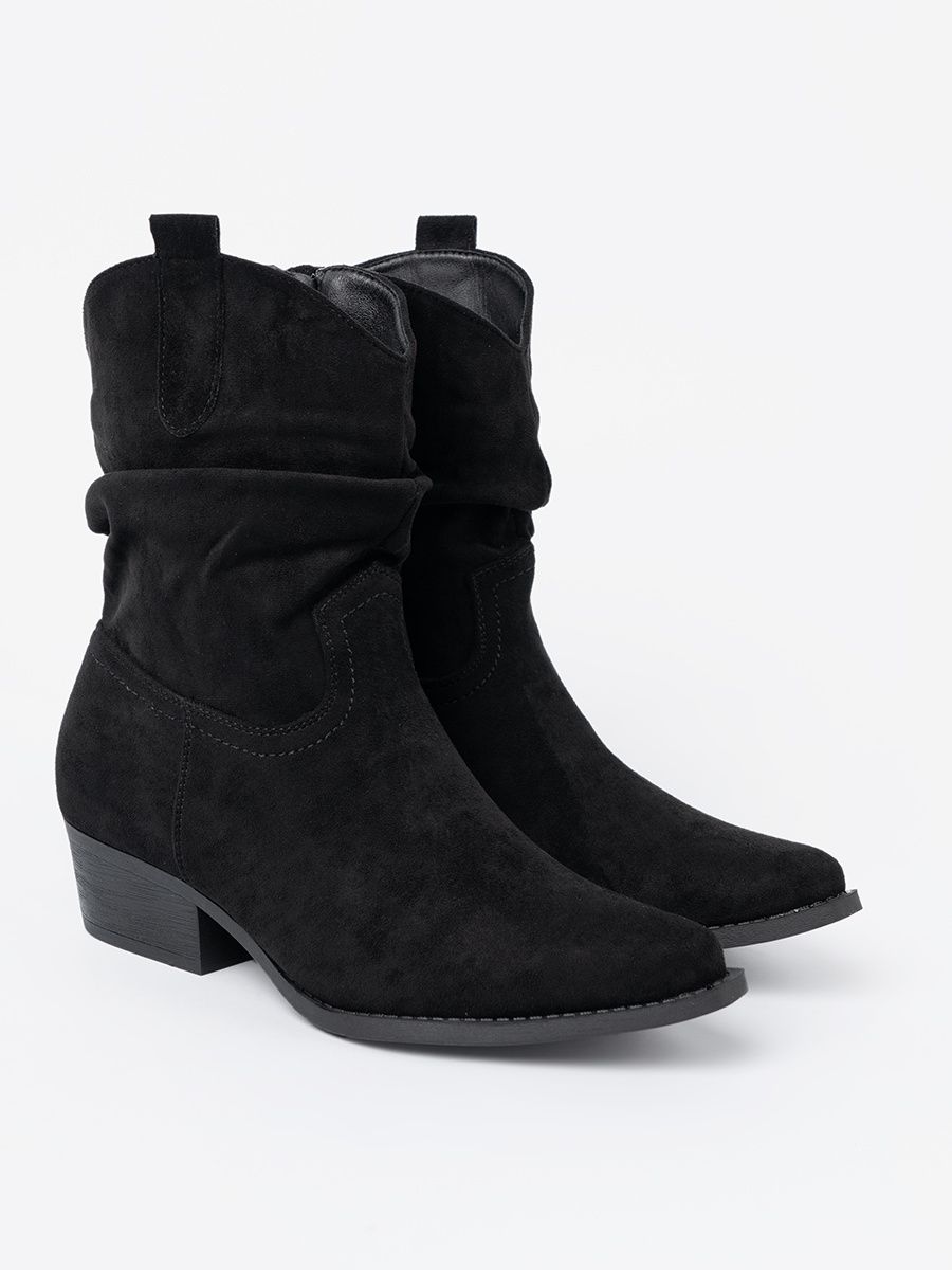 Botine negre cu croi clasic