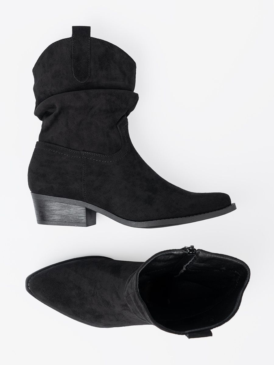 Botine negre cu croi clasic