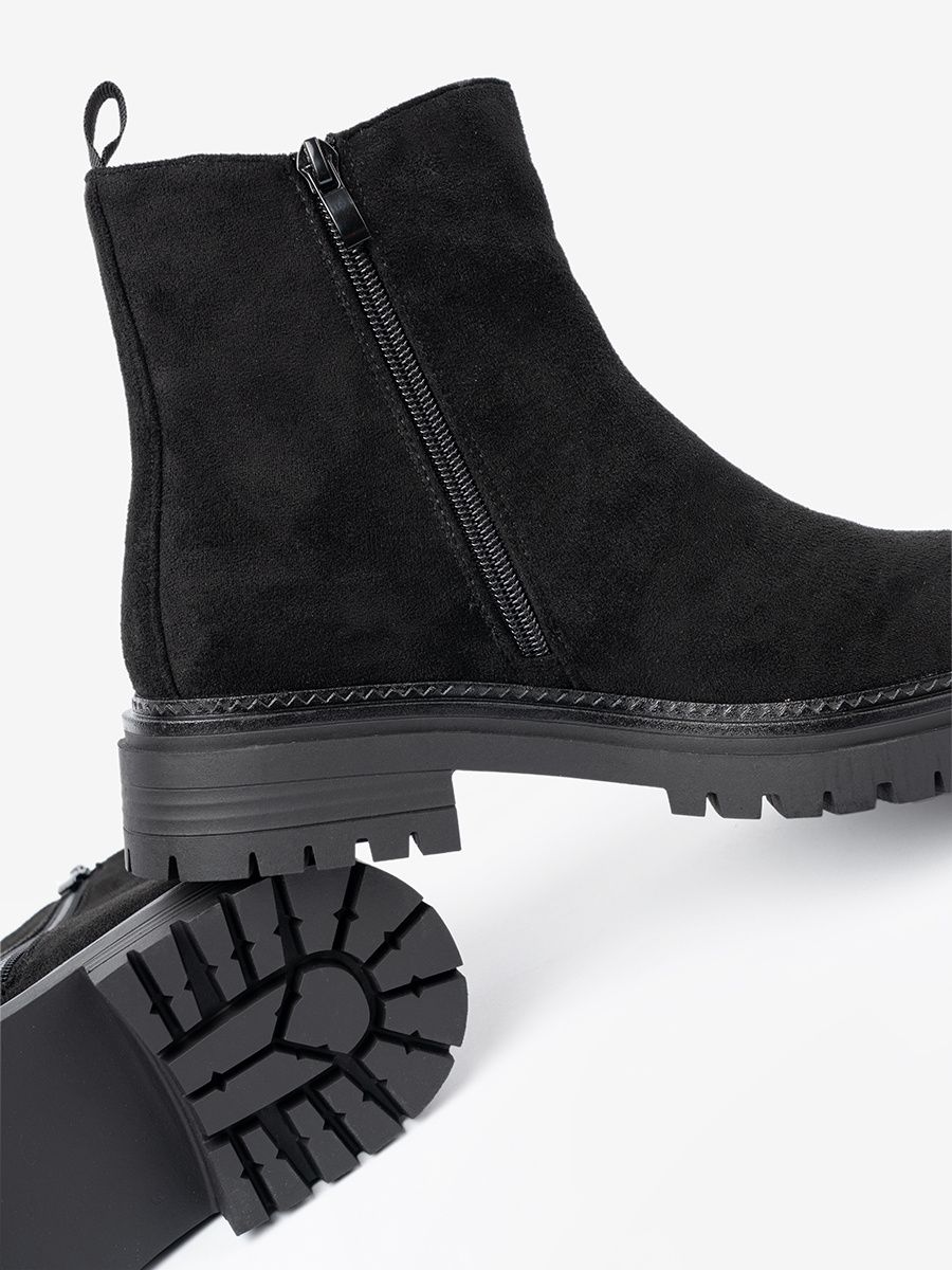 Botine negre clasice cu talpă groasă