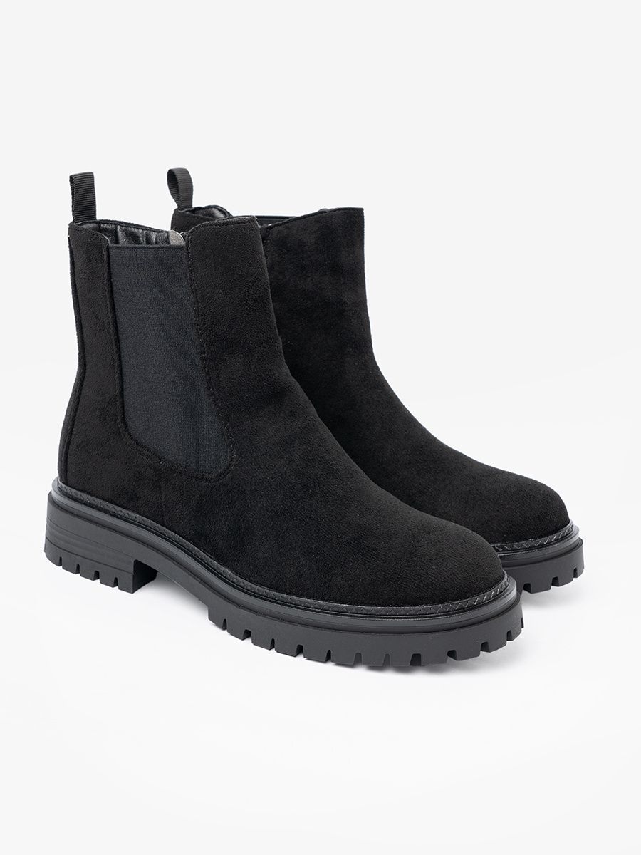Botine negre clasice cu talpă groasă