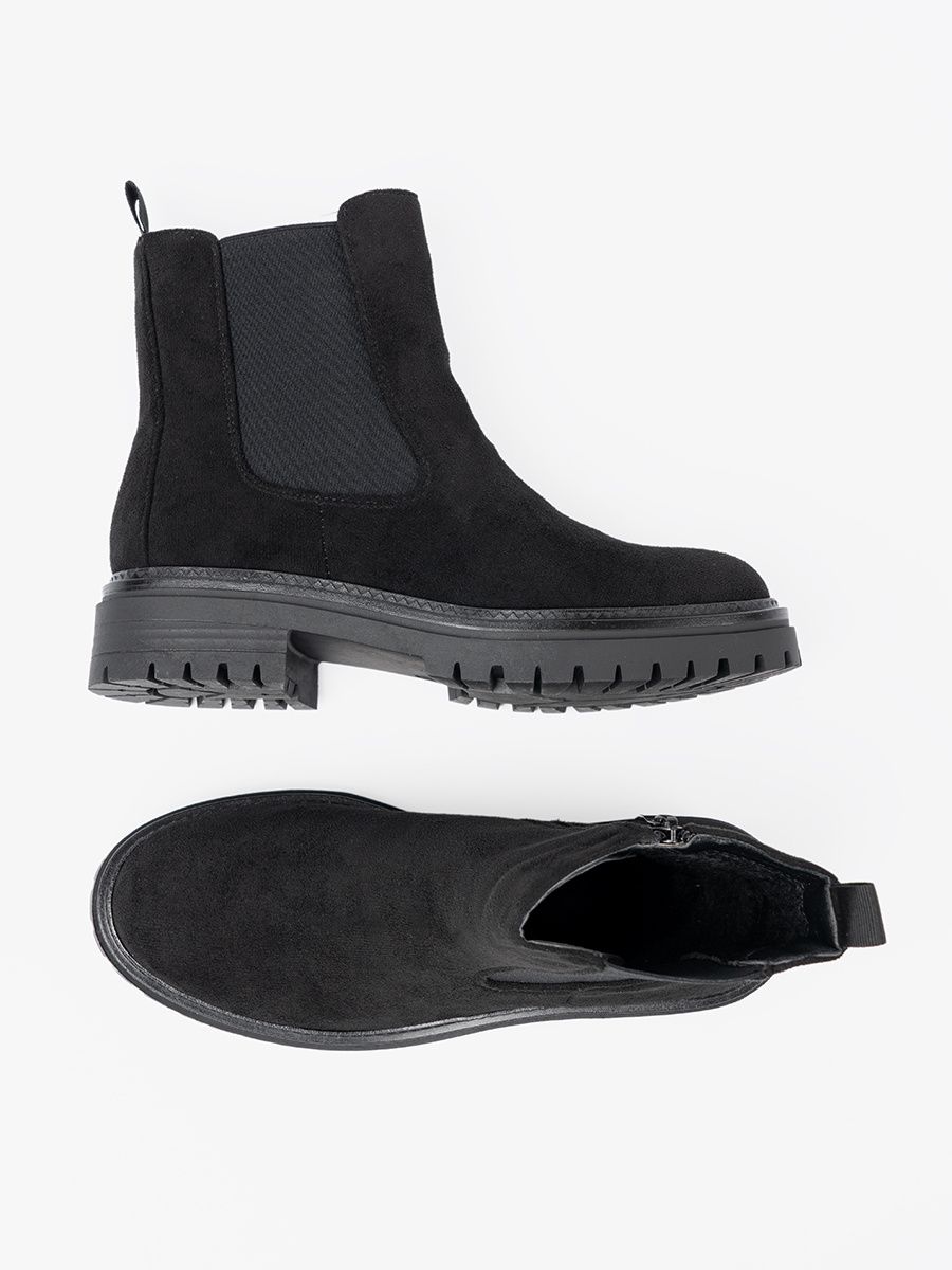 Botine negre clasice cu talpă groasă